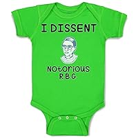 Custom Baby Bodysuit I Dissent Notorious R.B.G Ruth Bader Ginsburg Funny Cotton