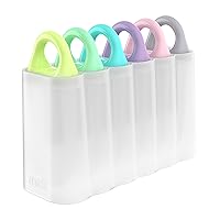 melii Ice Pop Molds with Tray, 6 Make-Your-Own Popsicle Molds, Easy-to-Hold Loop Handles, Drip Guards, Easy Release