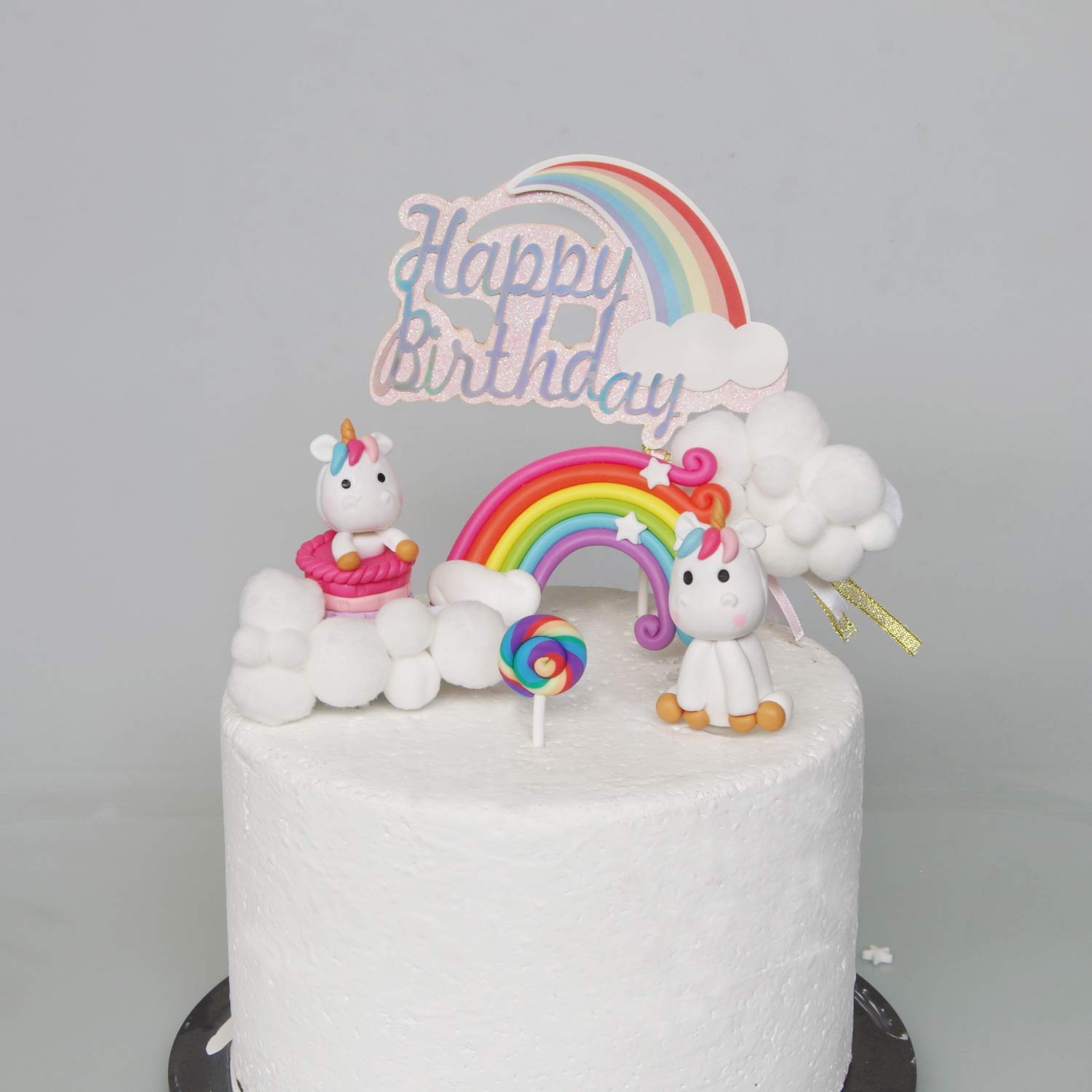 Mua Cloud Rainbow And Unicorn Cake Toppers Kit (Set of 7) Kids ...