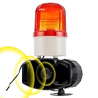 Sound and Light Loud Alarm Siren with Strobe Light Industrial Led Warning Light Horn Siren Alarm 115dB 60W LTE-1101 (AC110V)