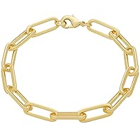Amazon Essentials 14k Gold Plated or Silver Plated Chunky Chain Link Bracelet 7.5