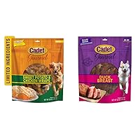Cadet Gourmet Sweet Potato Fries & Wraps - Long Lasting Dog Treat Chews with 100% Sweet Potato Dog Treat Gourmet Duck Jerky Treats for Dogs l All Natural Duck Treats for Dogs