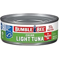 Bumble Bee Chunk Light Tuna in Oil, 5 oz Can - Wild Caught Tuna - 22g Protein per Serving - Non-GMO Project Verified, Gluten Free, Kosher