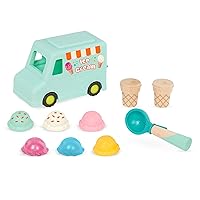 B. toys- Sweet Scoops- Pretend Play Ice Cream Truck Play Set – Play Food & Accessories – Toy Truck, Stackable Scoops, Magnetic Scooper- Toddlers, Kids – 2 Years + (10 Pcs)