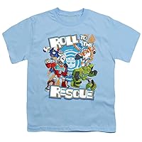 Transformers Kids T-Shirt Roll to The Rescue Light Blue Tee