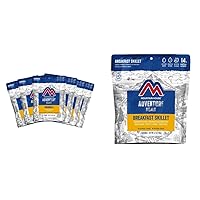 Mountain House Granola with Milk & Blueberries | Freeze Dried Backpacking & Camping Food | 6-Pack (0055450) & Breakfast Skillet | Freeze Dried Backpacking & Camping Food | 2 Servings | Gluten-Free