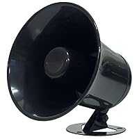 Pyramid Outdoor Trumpet Car Horn Speaker - 5” Pa Horn Speaker w/ 8 Ohms Impedance, 15 Watt Power, Adjustable Bracket, 10' Pre-Wired Cord, 3.5mm Mono - Pa Speaker for Cb Radio Car Siren System - SP5