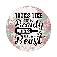 50 Pieces Looks Like A Beauty Drinks Like A Beast Laptop Stickers Winery Vinyl Stickers Wine Barrel Peel and Stick Water Bottle Stickers Sticker Pack Perfect for Water Bottle Laptop 4inch