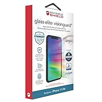 ZAGG InvisibleShield Glass Elite VisionGuard+ for iPhone 11 and iPhone XR - Extreme Shatter, Impact and Scratch Protection, Fingerprint Resistant - Clear