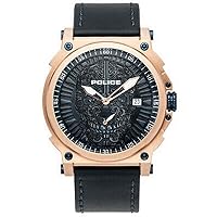 Police Unisex Adult Analogue Quartz Watch with Leather Strap PL15728JSR.03, Bracelet