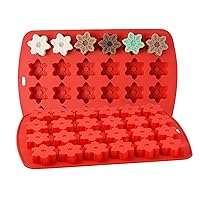 Chocolate Silicone Molds,Candy Molds,24 Cavity Christmas Theme Silicone Mold Fondant Cake Mold Holiday DIY Baking Tool for Making Chocolate, Candy, Soap