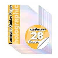 TECKWRAP Holographic Sticker Paper, Holographic Vinyl Laminate Film, Transparent Overlay Lamination 8.26