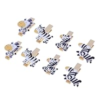 8pcs Wooden Clothespins Colorful Zebra Photo Paper Peg Craft Snack Clips Wedding Home Decor Xmas Holiday Party Supplies Favors Goodie Bag Fillers