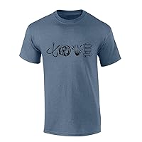 Mens Fathers Day Tshirt Love Hunting Fishing Outdoors Dad Funny Short Sleeve T-Shirt