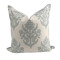 The Naples Blue Grey Pillow Cover Grandmillennial Throw Pillow for Home 20