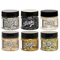 Stickles Ranger Glitter Gels - Asteroid, Dark Matter, Moon Dust, Solar Flair, Nebula and Supernova 6 Item Bundle