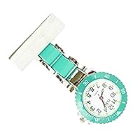 Censi Men's/Ladies Turquoise Silver Plated Nurse/Tunic Fob Watch Brooch Doctors Medical Watch With One Extra Battery