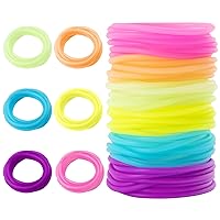 60 Jelly Bracelets 80's Adult Size Neon Gummy Bracelets for Women Kids 80s Jelly Bangles Glow Silicone Bands Jewelry Wristband Rainbow Jellies Bangle Colored Accessories Party Favor