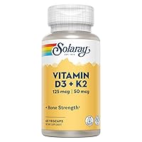 Solaray, D3 5000Mg with K2, 60 Vegetarian Capsules