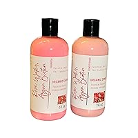 Fuschia Label Rose Water Argon and Biotin Shampoo and Conditioner 16 oz Set