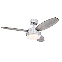 Westinghouse Alloy Ceiling Fan, 42-Inch, Brushed Nickel w/Weathered Oak Blades