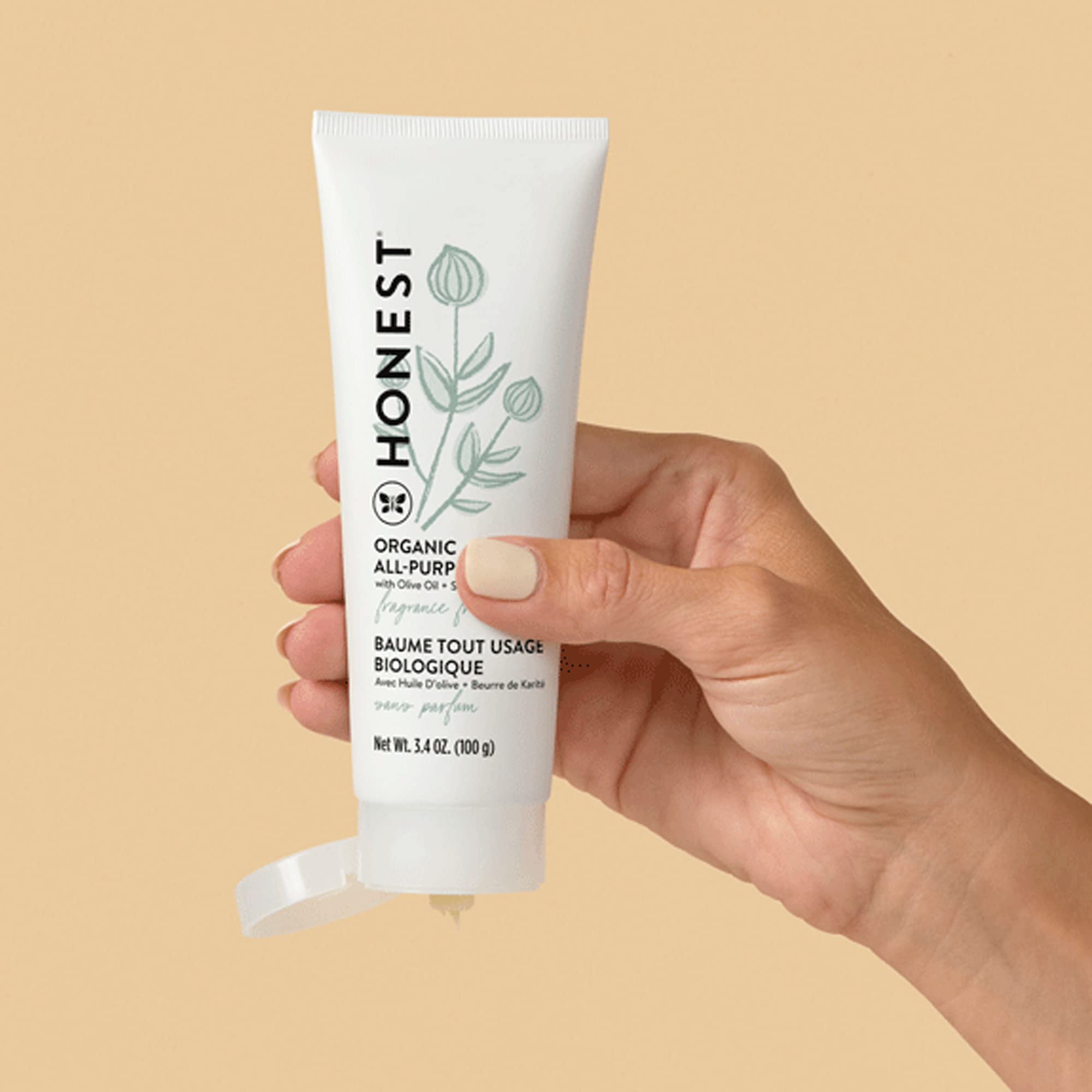 The Honest Company Organic All Purpose Balm | Gentle for Baby | Soothes + Moisturizes | Plant-Based + Hypoallergenic | 3.4 oz