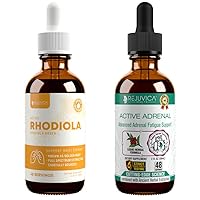 Rejuvica Health Active Rhodiola + Active Adrenal - Support Energy + Stress - Liquid Delivery for Better Absorption - Rhodiola, Ashwagandha, Holy Basil & More!