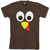 Threadrock Men's Thanksgiving Turkey Face T-Shirt