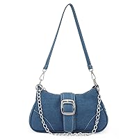 Denim Mini Hobo Bag for Women,Jean Purse Shoulder Handbags,Y2K Canvas Purse Tote Bag
