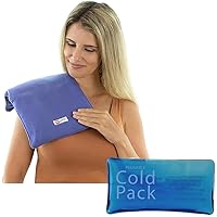 ThermiPaq Reusable Microwave Heating Pad Ice Pack Combo Kit, for Injuries, Gel Ice Pack - Shoulder, Elbow, Ankles, Back and Knee Ice Pack, X-Large, 9.5 inches x 16 inches