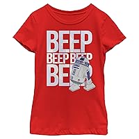 STAR WARS Girl's A New Hope R2-D2 Beep Beep Beep T-Shirt