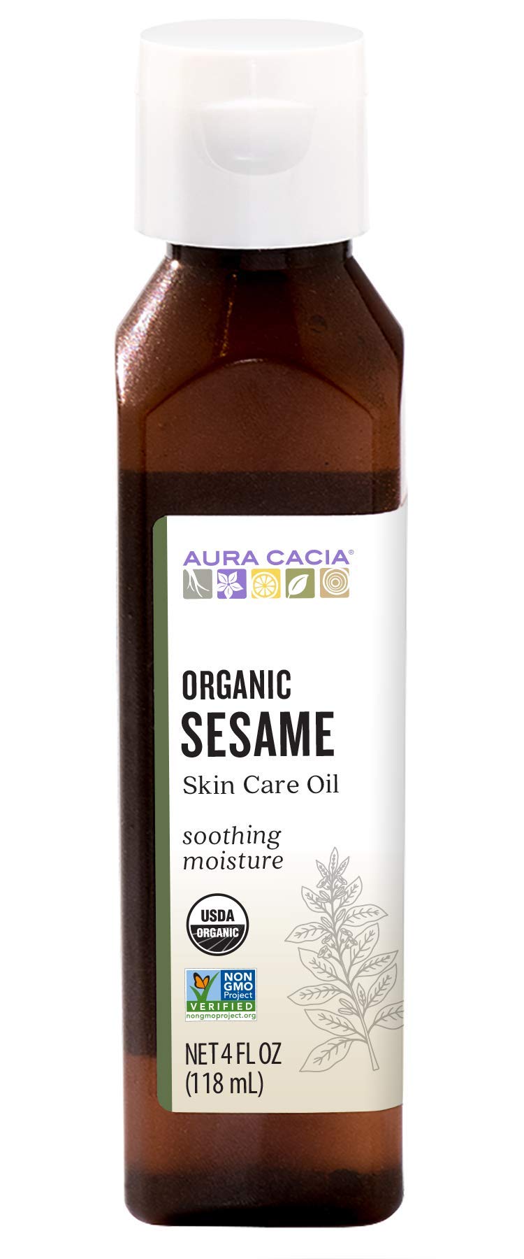 Aura Cacia Organic Skin Care Oil, Protecting Sesame, 4 Fluid Ounce