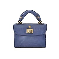 Pratesi Leather, Leather Bag for Women Lucignano Small Handbag in cow leather - Bruce Violet