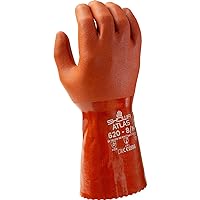 SHOWA - 620L-09 Atlas 620 Fully Coated Double-Dipped PVC Glove, Seamless Knitted Liner, Chemical Resistant, 12