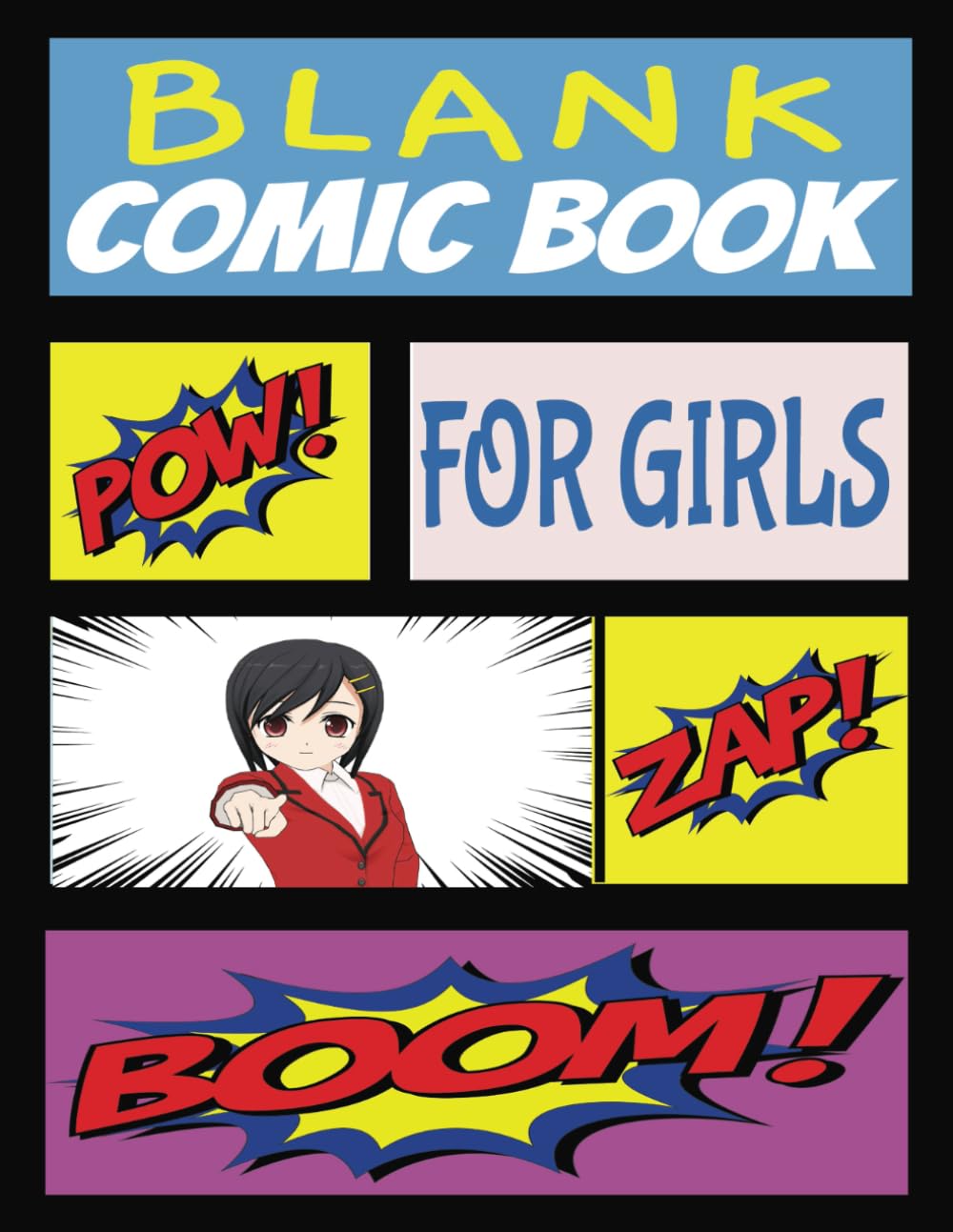 Blank Comic Book for Girls: 120 Pages, 8.5