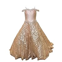 Mollybridal Glitz Seqined Skirt A line Toddler Cupcake Little Girls Dresses with Sleeves Boho for Wedding 2024