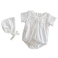 ACSUSS Toddler Baby Girls Boys Cute Shorts Sleeve Romper with Hat Set Summer Causal Daily wear