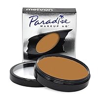 Mehron Makeup Paradise Makeup AQ Pro Size | Stage & Screen, Face & Body Painting, Special FX, Beauty, Cosplay, and Halloween | Water Activated Face Paint & Body Paint 1.4 oz (40 g) (Light Brown)
