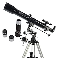 PowerSeeker 70EQ Telescope - Manual German Equatorial Telescope for Beginners - Compact and Portable - Bonus Astronomy Software Package - 70mm Aperture