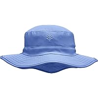 Coolibar UPF 50+ Kids' Surfs Up Bucket Hat - Sun Protective (Large/X-Large- Aura Blue)