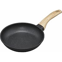 Iris Ohyama SKL-20GS Frying Pan for Gas Stoves Only, 7.9 inches (20 cm), Skillet Coat Pan, Black, 7.9 inches (20 cm), Skillet Coat Pan