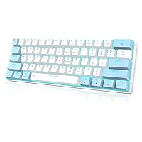 EDJO Bluetooth Mechanical Keyboard 60%, Wireless/Wired Mechanical Gaming Keyboard with Red Switches and Backlit, Ultra-Compact 60 Percent Computer Keyboard for Windows, Mac OS