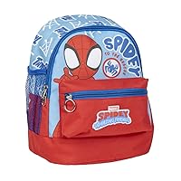 Spidey Trekking Style Backpack - Blue and Red - 23 x 27 x 15 cm - Made with Polyester - Various Pockets - Adjustable Belt and Handles - Original Product Designed in Spain, multicoloured, Estándar,,