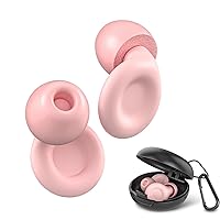 Ear Plugs for Sleeping Noise Cancelling,Yawsoy 2 Pairs of Reusable Silicone Ear Plugs for Noise Reduction 25-35dB with 14 Silicone/Foam Ear Tips,Earplugs for Concert,Snoring Blocking,Motorcycle(Pink)