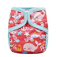 OsoCozy Newborn Cloth Diaper Covers - Adjustable Snap Fit & Double Leg Gussets for Baby Boys & Girls from 6-12 Pounds.