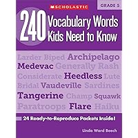 Scholastic 240 Vocabulary Words Kids Need To Know, Grade 5