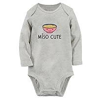 Miso Cute Funny Rompers Newborn Baby Bodysuits Infant Jumpsuits Outfits Long Sleeves Clothes