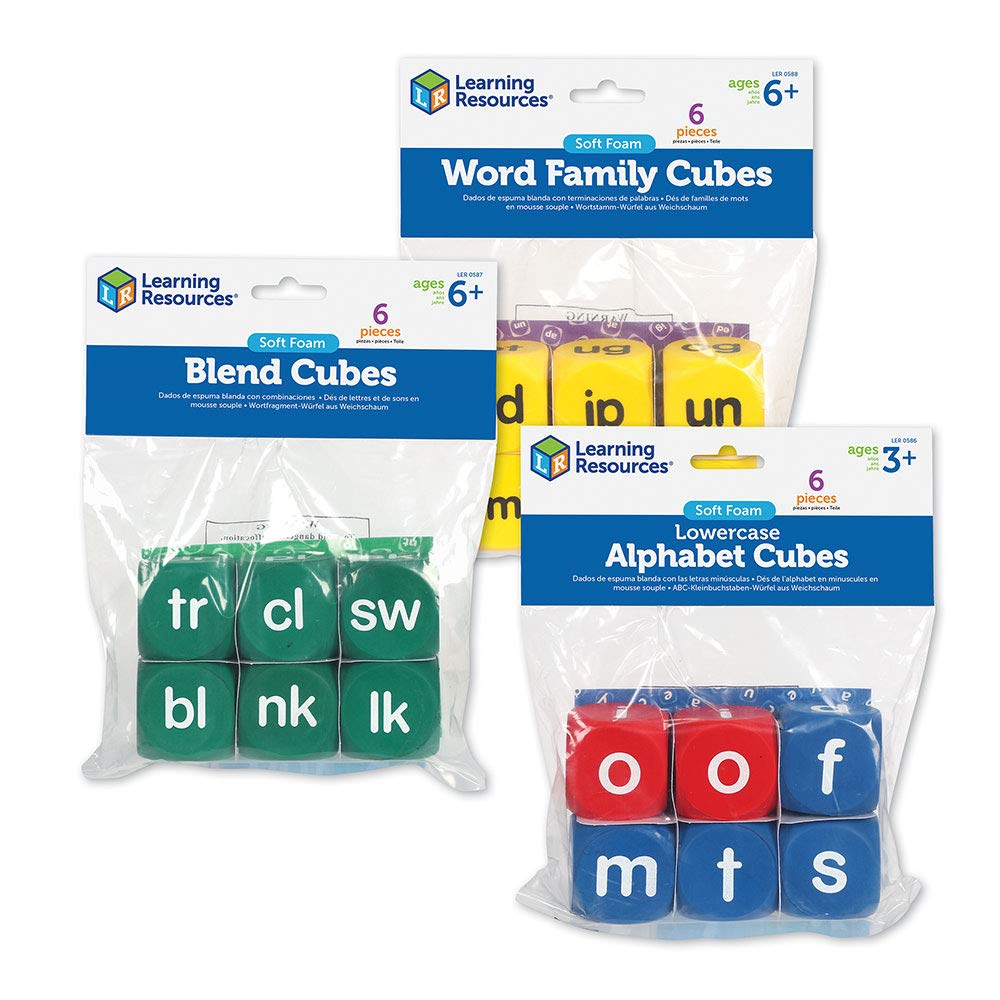 Learning Resources Phonics Cubes Class Set, Set of 18