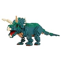 nanoblock - Dinosaurs - Dinosaur Deluxe Edition Triceratops, Advanced Hobby Series Building Kit