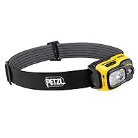 Petzl Swift RL - Head Flashlight, 1100 LUMENS, Recharge, Black and Yellow